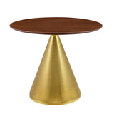 Tupelo 36" Dining Table Gold Walnut EEI-5320-GLD-WAL