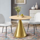 Tupelo 36" Dining Table Gold Natural EEI-5327-GLD-NAT