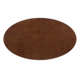 Tupelo 48" Oval Dining Table Gold Walnut EEI-5339-GLD-WAL