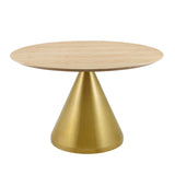 Tupelo 47" Dining Table Gold Natural EEI-5344-GLD-NAT