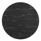 Tupelo 47" Artificial Marble Dining Table Gold Black EEI-5346-GLD-BLK