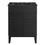 Render 24" Bathroom Vanity Black Black EEI-5350-BLK-BLK