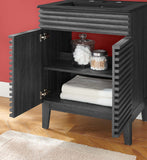Modway Furniture Render 24" Bathroom Vanity XRXT Charcoal Black EEI-5350-CHA-BLK