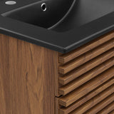 Render 24" Bathroom Vanity Walnut Black EEI-5350-WAL-BLK