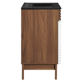 Modway Furniture Render 24" Bathroom Vanity XRXT White Walnut Black EEI-5350-WHI-WAL-BLK