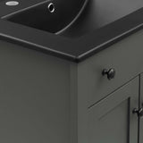 Modway Furniture Nantucket 24" Bathroom Vanity XFR2 EEI-5354-GRY-BLK