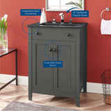 Nantucket 24" Bathroom Vanity Gray Black EEI-5354-GRY-BLK