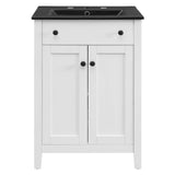 Modway Furniture Nantucket 24" Bathroom Vanity XFR2 EEI-5354-WHI-BLK