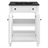 Nantucket 24" Bathroom Vanity White Black EEI-5354-WHI-BLK