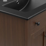 Nantucket 24" Bathroom Vanity Walnut Black EEI-5356-WAL-BLK