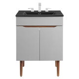 Harvest 24" Bathroom Vanity Gray Black EEI-5357-GRY-BLK