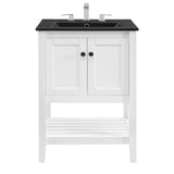 Prestige 24" Bathroom Vanity White Black EEI-5358-WHI-BLK