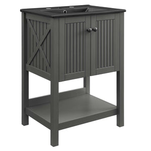 Steam 24" Bathroom Vanity Gray Black EEI-5360-GRY-BLK