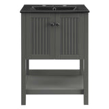 Steam 24" Bathroom Vanity Gray Black EEI-5360-GRY-BLK