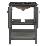 Steam 24" Bathroom Vanity Gray Black EEI-5360-GRY-BLK