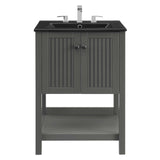 Steam 24" Bathroom Vanity Gray Black EEI-5360-GRY-BLK