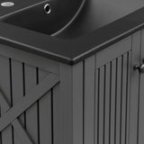 Steam 24" Bathroom Vanity Gray Black EEI-5360-GRY-BLK