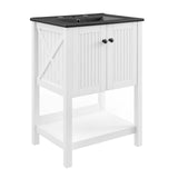 Steam 24" Bathroom Vanity White Black EEI-5360-WHI-BLK