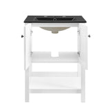 Steam 24" Bathroom Vanity White Black EEI-5360-WHI-BLK