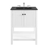 Steam 24" Bathroom Vanity White Black EEI-5360-WHI-BLK