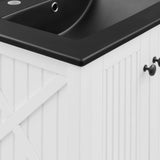 Steam 24" Bathroom Vanity White Black EEI-5360-WHI-BLK