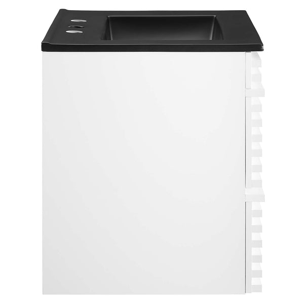 Modway Furniture Render 24" Wall-Mount Bathroom Vanity XRXT White Black EEI-5364-WHI-BLK