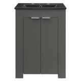 Maybelle 24" Bathroom Vanity Gray Black EEI-5366-GRY-BLK