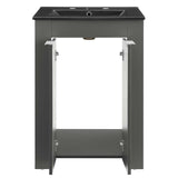 Maybelle 24" Bathroom Vanity Gray Black EEI-5366-GRY-BLK