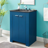 Maybelle 24" Bathroom Vanity Navy Black EEI-5366-NAV-BLK