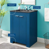 Maybelle 24" Bathroom Vanity Navy Black EEI-5366-NAV-BLK