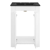 Maybelle 24" Bathroom Vanity White Black EEI-5366-WHI-BLK