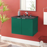 Maybelle 24" Wall-Mount Bathroom Vanity Green Black EEI-5370-GRN-BLK