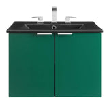 Maybelle 24" Wall-Mount Bathroom Vanity Green Black EEI-5370-GRN-BLK