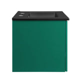 Maybelle 24" Wall-Mount Bathroom Vanity Green Black EEI-5370-GRN-BLK