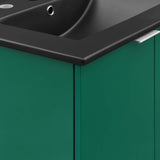 Maybelle 24" Wall-Mount Bathroom Vanity Green Black EEI-5370-GRN-BLK