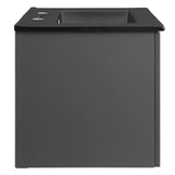 Maybelle 24" Wall-Mount Bathroom Vanity Gray Black EEI-5370-GRY-BLK