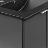 Maybelle 24" Wall-Mount Bathroom Vanity Gray Black EEI-5370-GRY-BLK