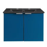 Maybelle 24" Wall-Mount Bathroom Vanity Navy Black EEI-5370-NAV-BLK