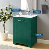 Maybelle 24" Bathroom Vanity Green White EEI-5378-GRN-WHI