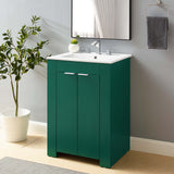 Maybelle 24" Bathroom Vanity Green White EEI-5378-GRN-WHI