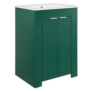 Maybelle 24" Bathroom Vanity Green White EEI-5378-GRN-WHI