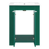 Maybelle 24" Bathroom Vanity Green White EEI-5378-GRN-WHI