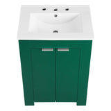 Maybelle 24" Bathroom Vanity Green White EEI-5378-GRN-WHI