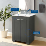 Maybelle 24" Bathroom Vanity Gray White EEI-5378-GRY-WHI