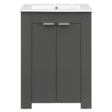 Maybelle 24" Bathroom Vanity Gray White EEI-5378-GRY-WHI