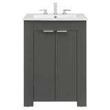 Maybelle 24" Bathroom Vanity Gray White EEI-5378-GRY-WHI