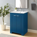 Maybelle 24" Bathroom Vanity Navy White EEI-5378-NAV-WHI