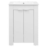 Maybelle 24" Bathroom Vanity White White EEI-5378-WHI-WHI