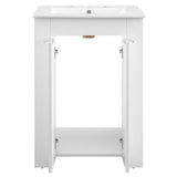 Maybelle 24" Bathroom Vanity White White EEI-5378-WHI-WHI