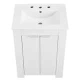 Maybelle 24" Bathroom Vanity White White EEI-5378-WHI-WHI